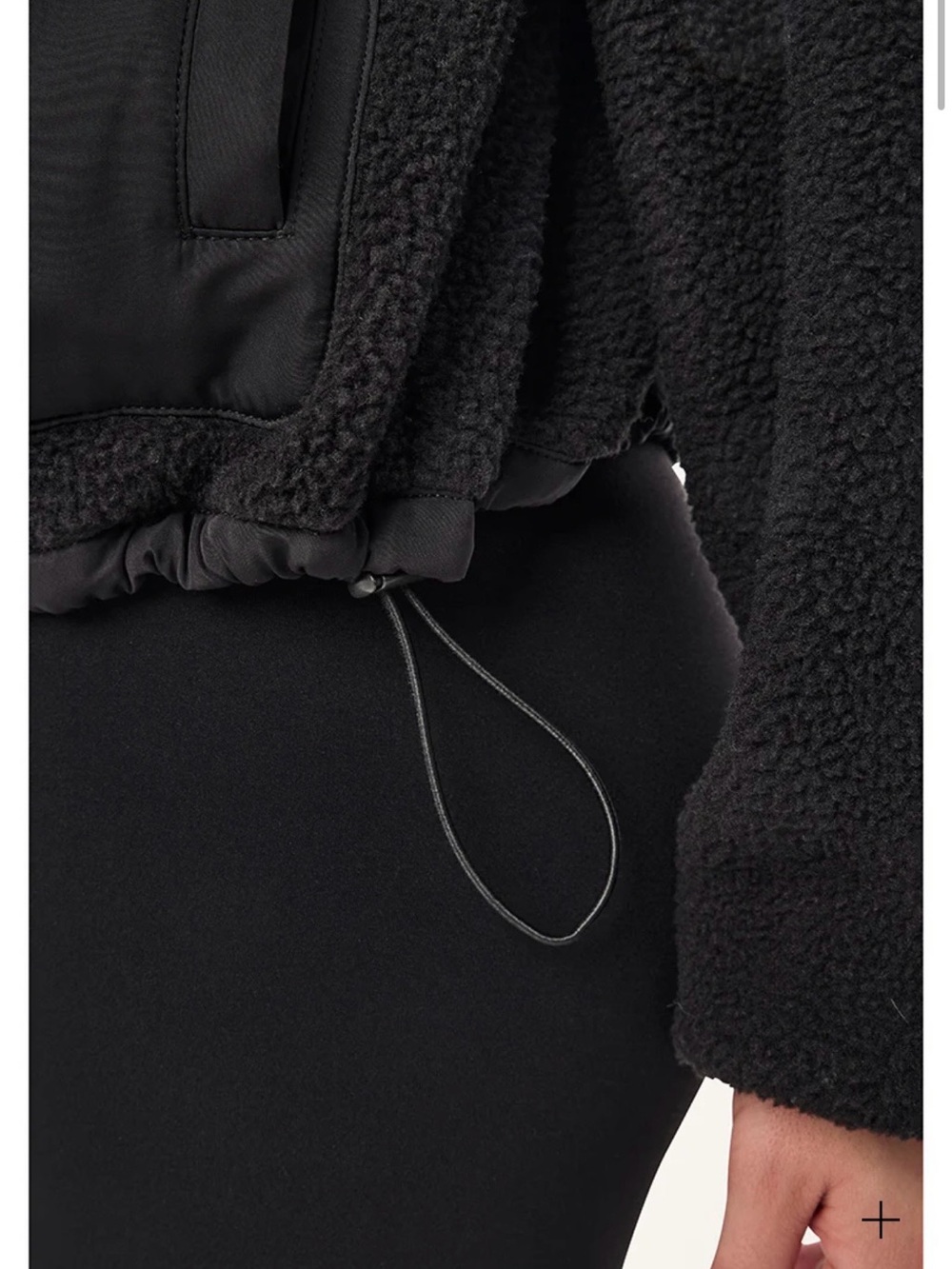 P.E Nation Lennon Sherpa Jacket In Black won’t leave up on posh long sz large - Picture 4 of 9